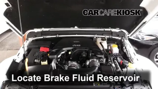 2018 Jeep Wrangler Unlimited Sport 3.6L V6 Brake Fluid Add Fluid